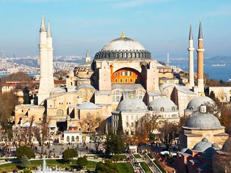 Hagia Sophia and Sultanahmet Square from above