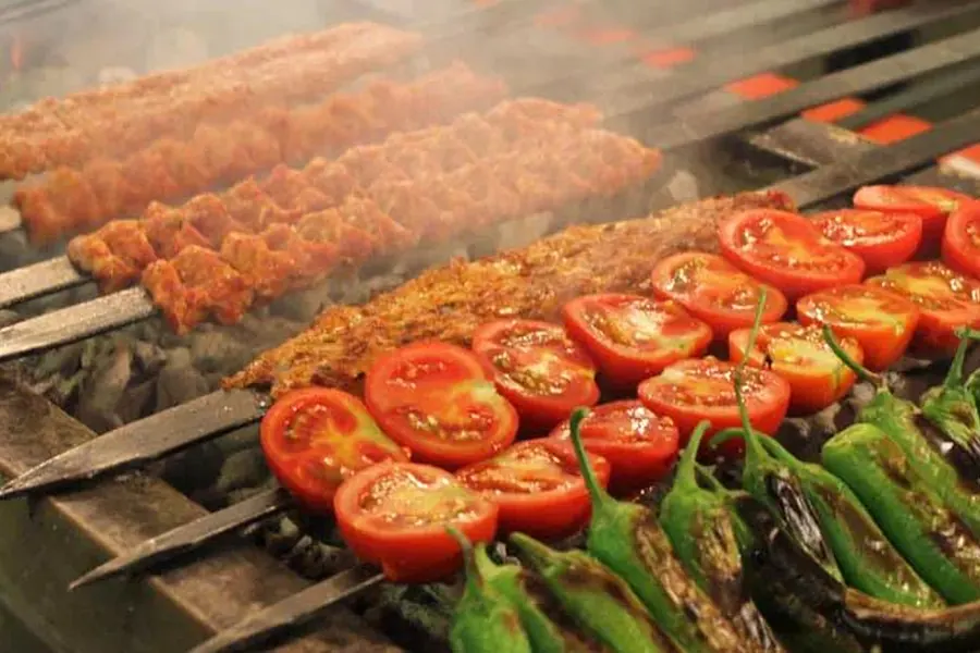 Kebabs on the grill
