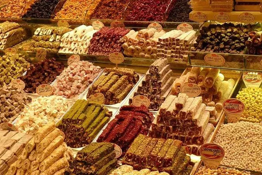 Turkish delight and spices in the Spice Bazaar