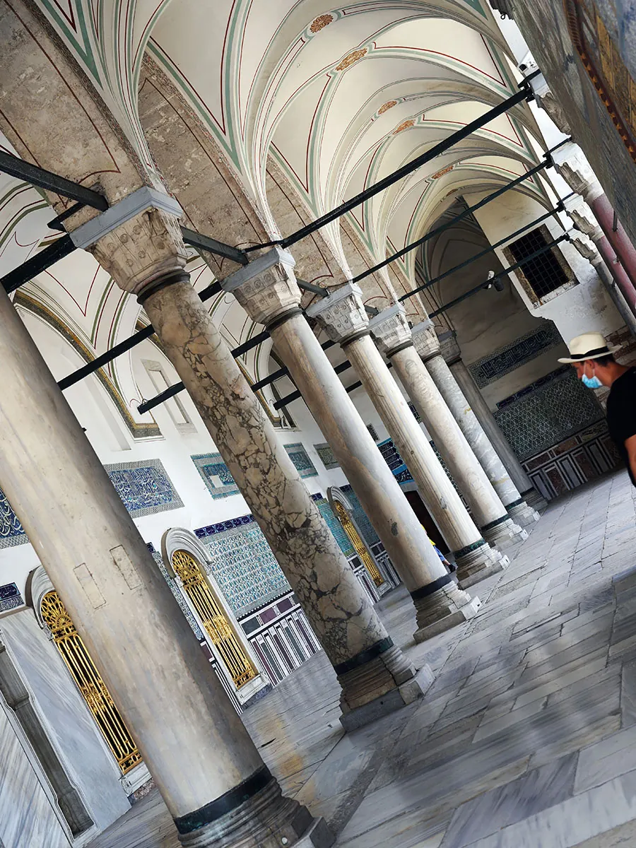 Marble corridor in Topkapı Palace