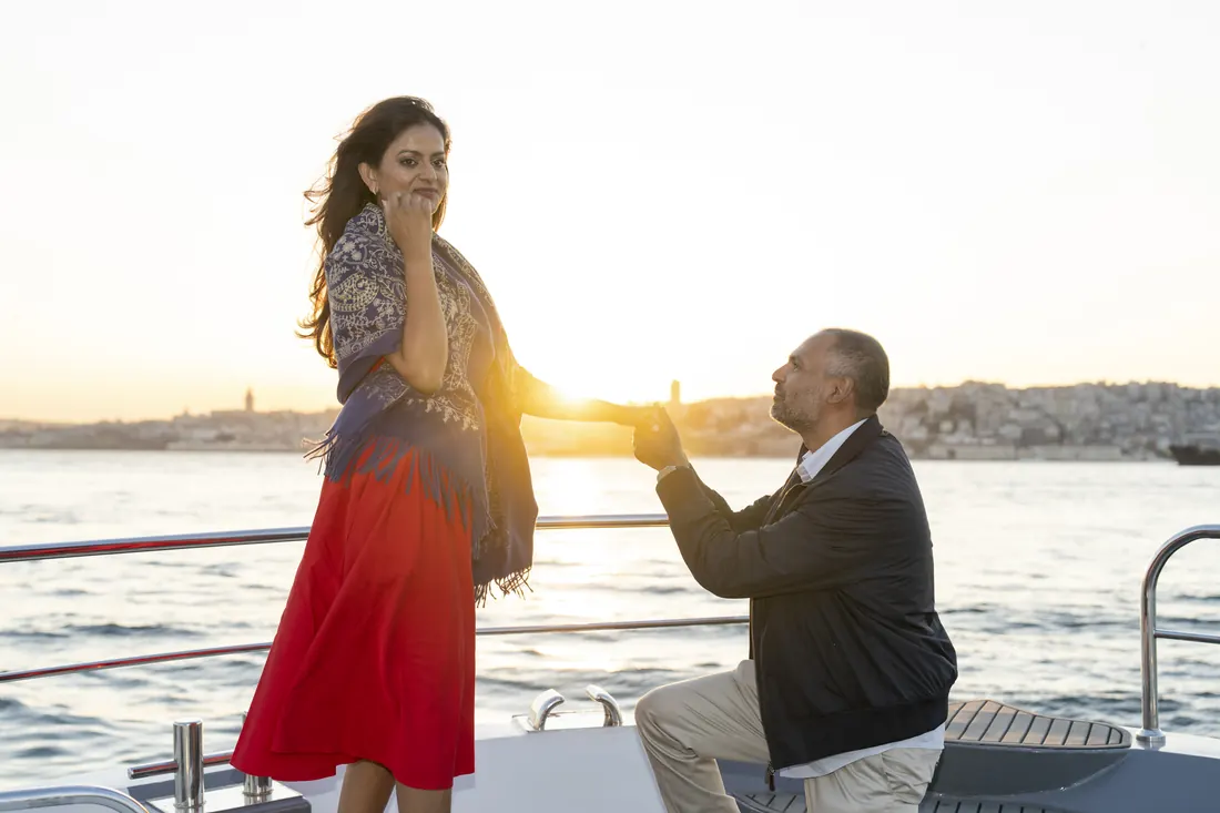 Proposal at sunset