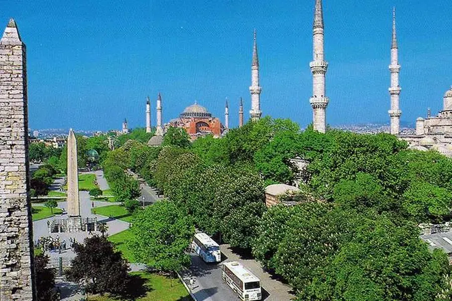 Sultanahmet Square and the Hippodrome from above