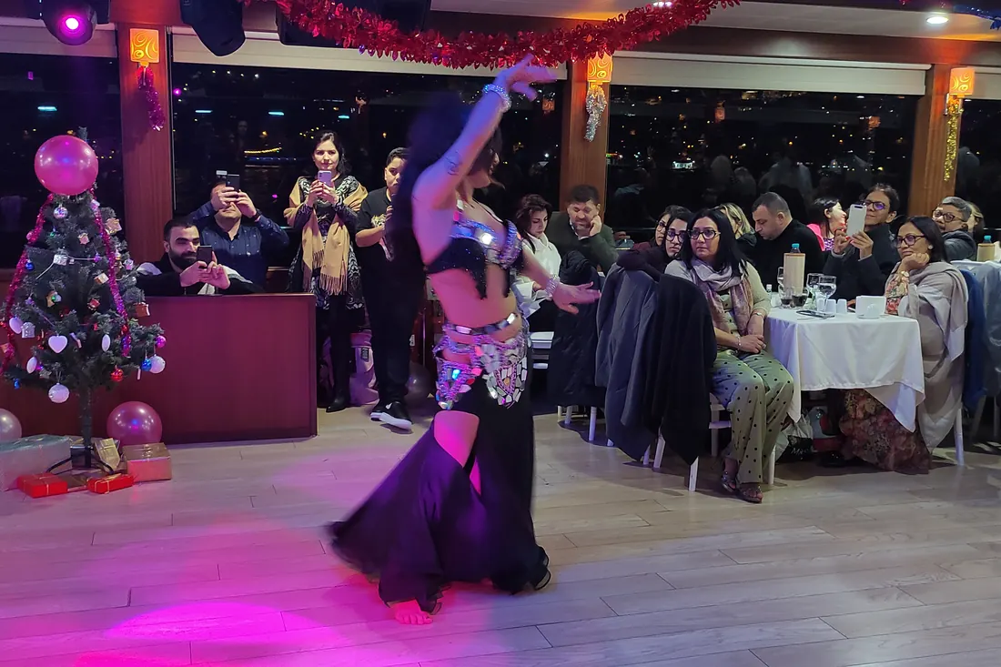 Belly dancer on a New Year cruise