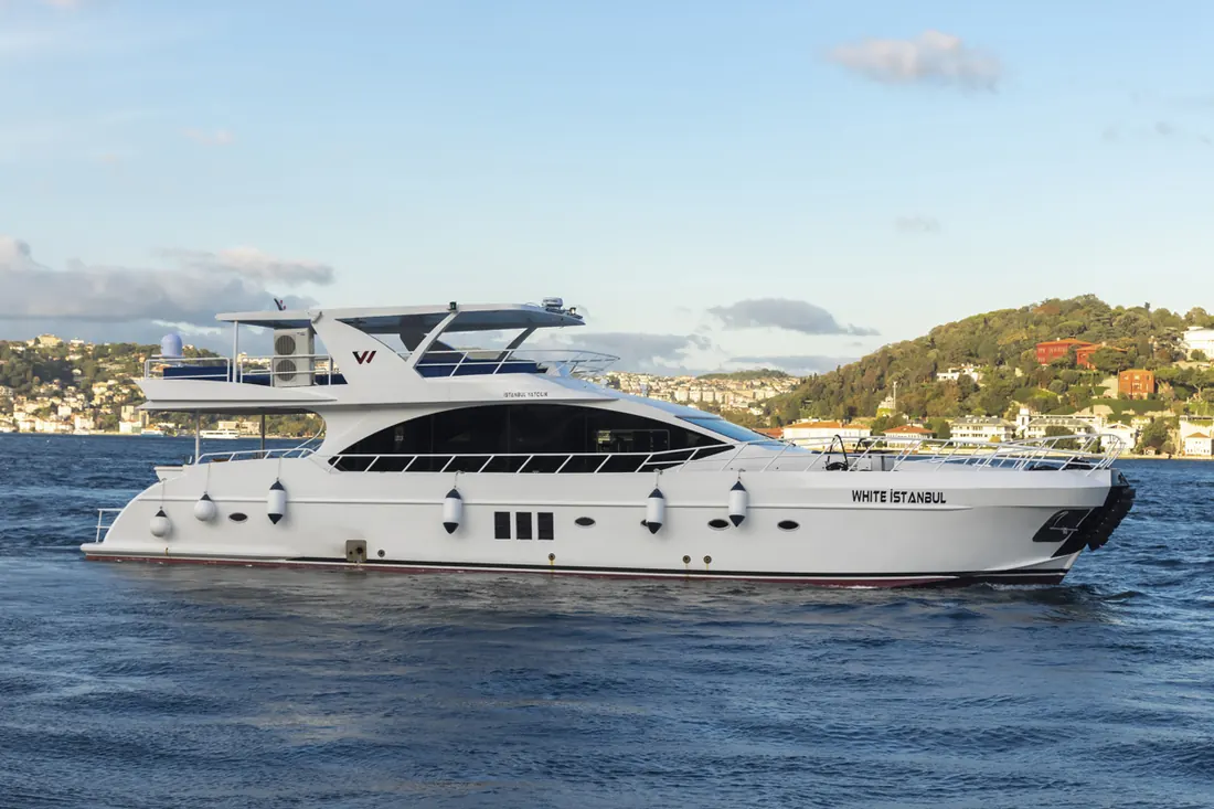Private yacht in summer