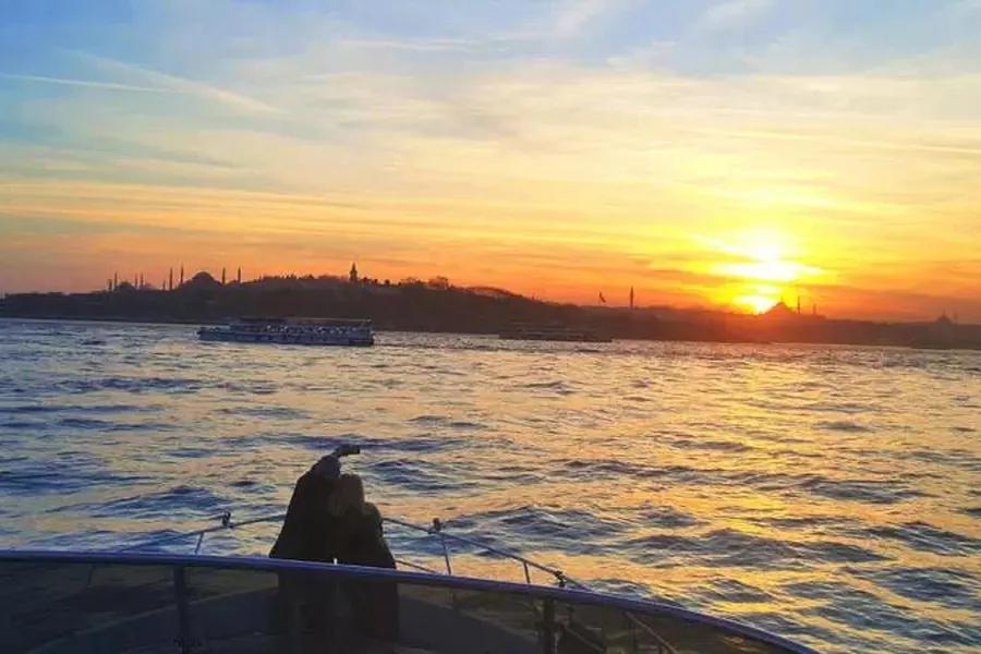 Sunset over the old city
