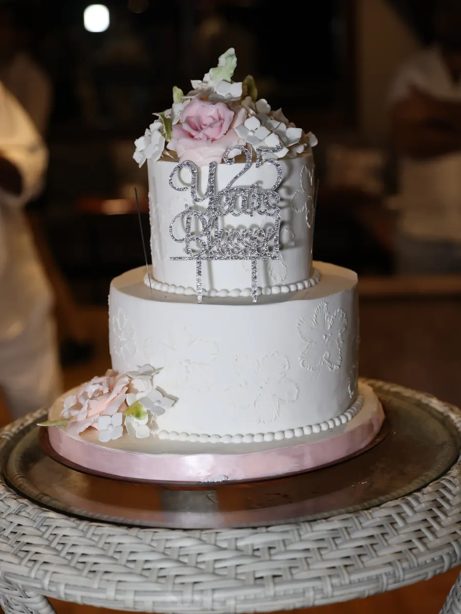 Celebration cake on a yacht