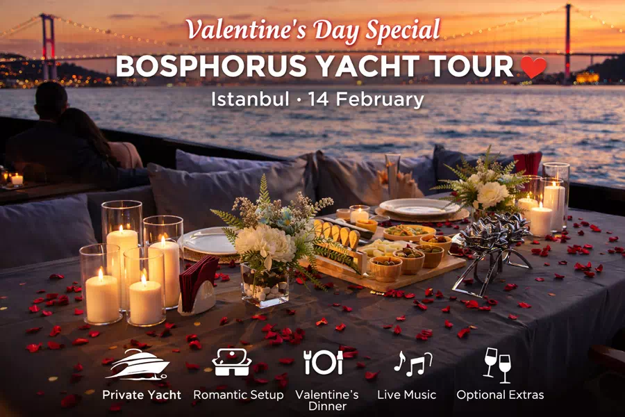 Valentine’s Day Bosphorus Yacht Tour – 14 February