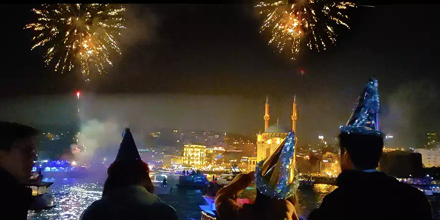 New Year Party on Istanbul Bosphorus